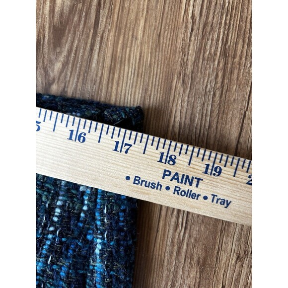 J Jill Women’s 12 Tweed Pencil Skirt Blue Green Bouclé Textured Classic Work - Picture 6 of 7